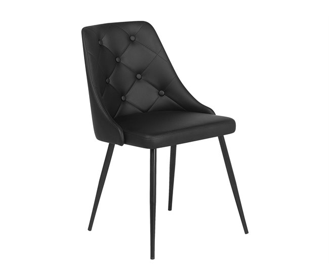 Beliani Silla de comedor VALERIE Preto