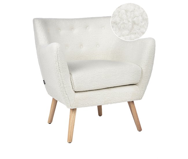 Beliani Poltrona de leitura DRAMMEN Branco