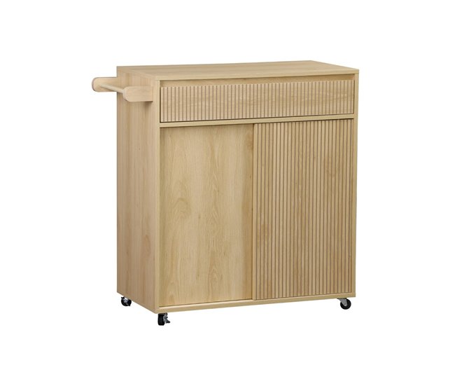 Balcão de cozinha LINEAR decoração em madeira 1 puxador 1 gaveta Madeira