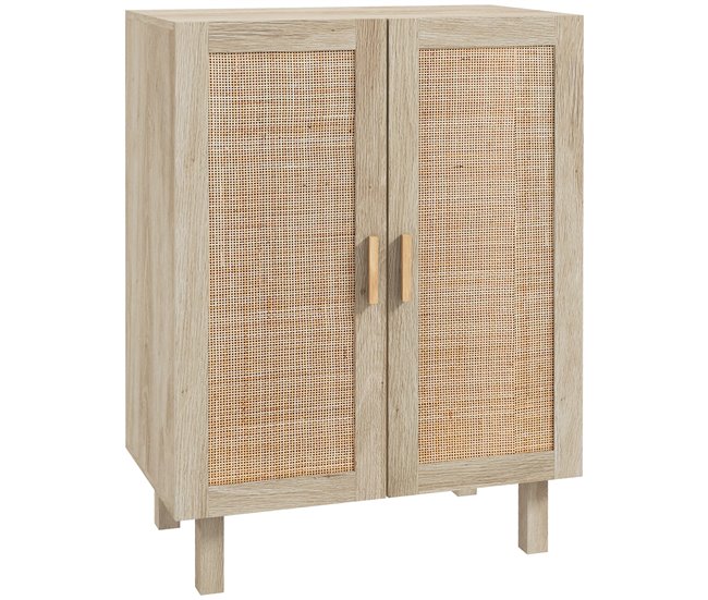 Aparador de Sala de Estar Melamina de Madeira HOMCOM Castanho