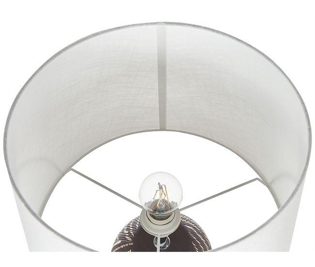 Beliani Lámpara de mesa GUAPORE Branco/ Bege