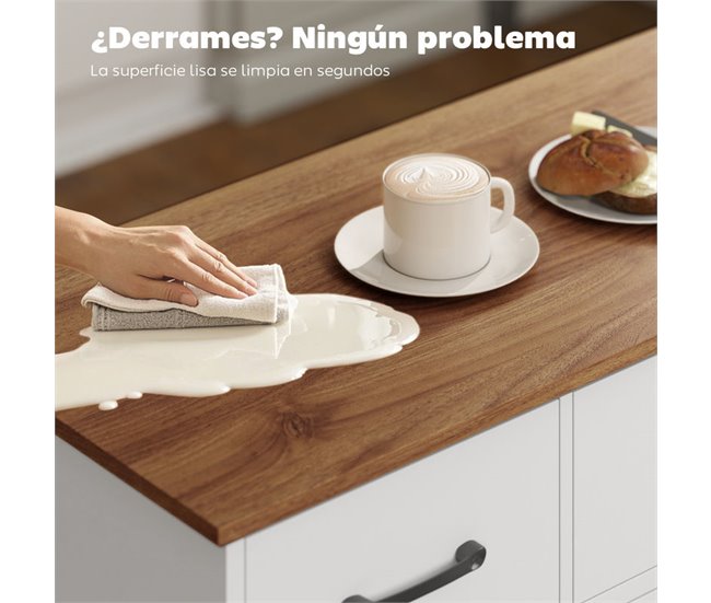 Aparador Melamina de Madeira, MDF HOMCOM Branco