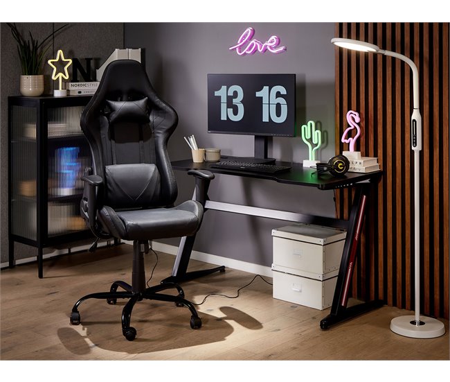 Beliani Cadeira de Gaming GLEAM Preto