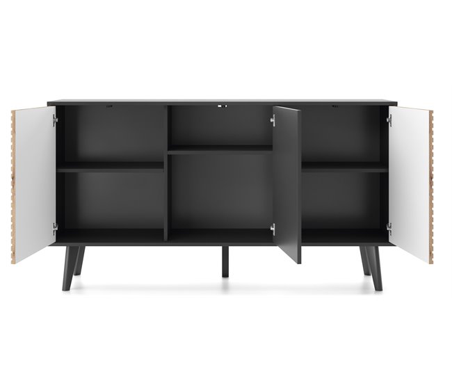 APARADOR WILLOW 154 Preto/ Creme