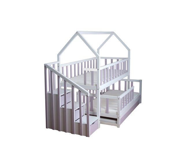 Cama de cabine para 2 crianças 80x160
