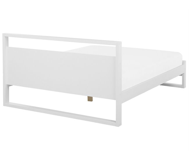 Beliani Cama Madera de pino GIULIA 185x213 Branco