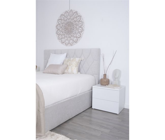 Cama abatível LUXURY II cinza claro 140x190cm Cinza Claro