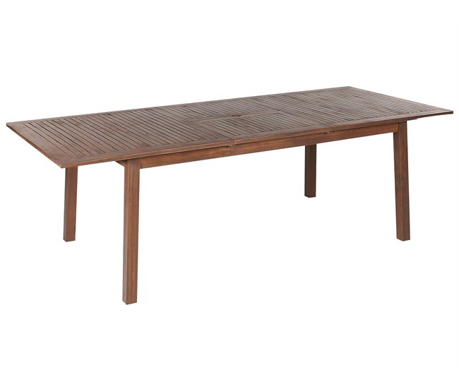 Beliani Mesa extensível CESANA 100x180 Castanho