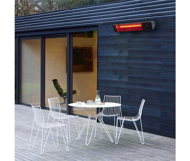 Sined WARM BLACK GLASS 2000 WIFI Aquecedor Infravermelho com Cristal de 2000W, Preto Preto