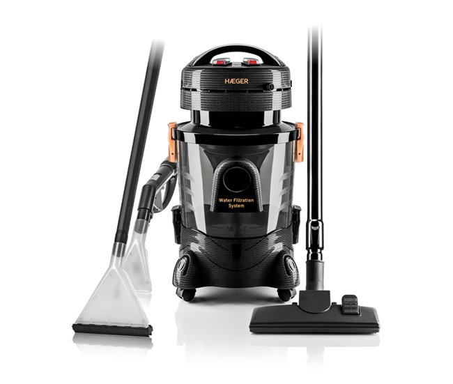 Máquina de Lavagem HAEGER Aquaclean Pro - Carpetes e Estofos Preto