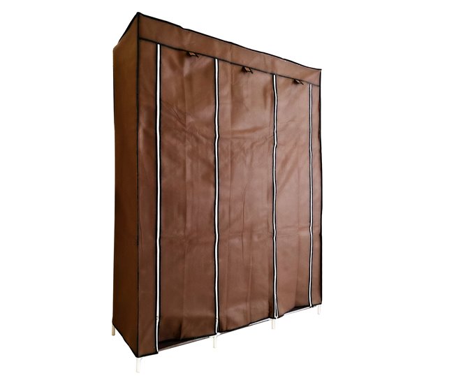 Armário Penteadeira Tecido Com Portas Zip Nyana Home Castanho