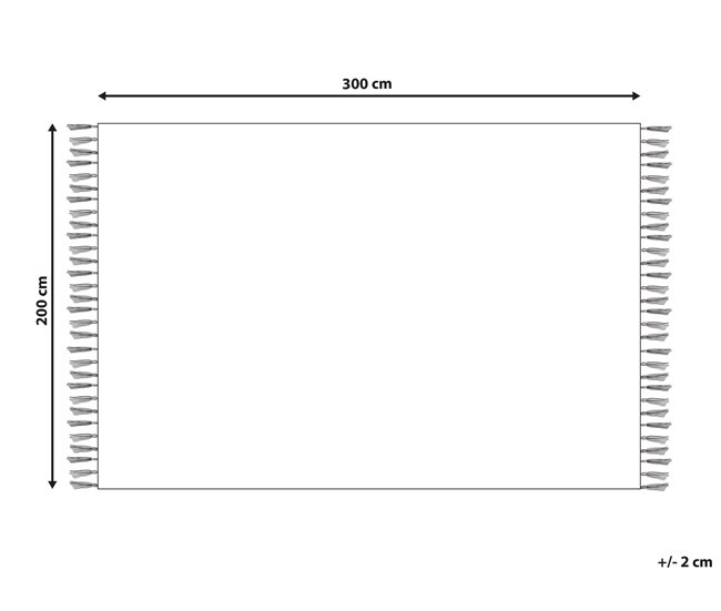 Beliani Entrelaçado KONURTAY 200x300 Bege
