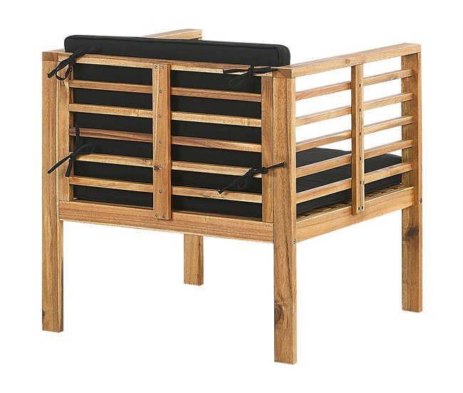 Beliani Conjunto lounge Madeira de acácia PACIFIC Castanho