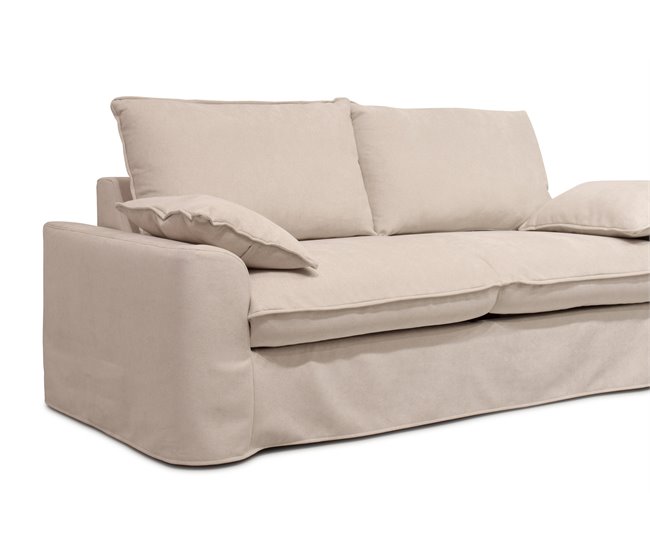 Sofá 3 lugares fixo VIALO Bege