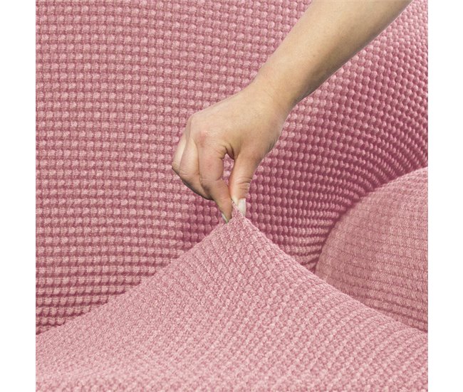 Cobertura para chaise longue com braço esquerdo curto NIAGARA Rosa Talco