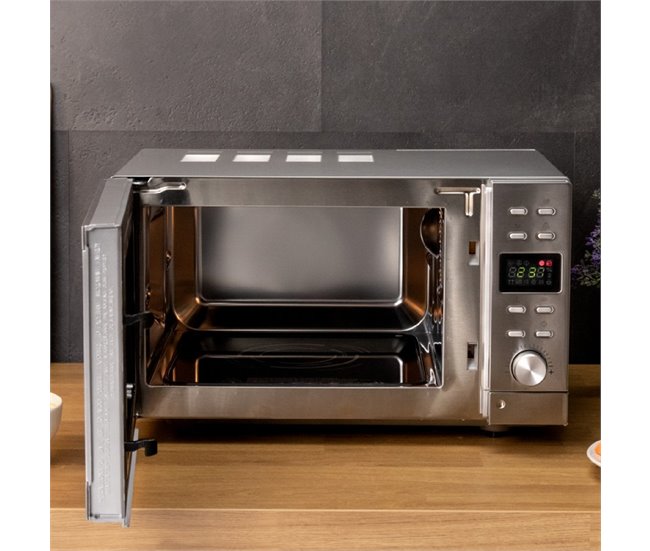 Forno microondas GrandHeat 2000 Flatbed Aço Cecotec Prata
