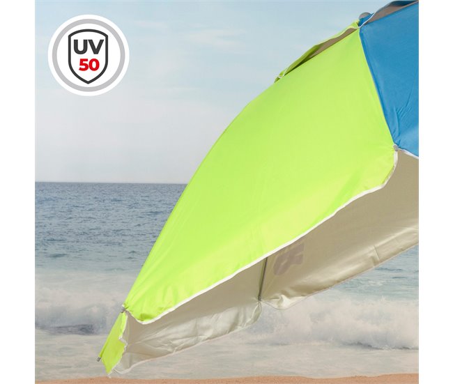 Aktive Guarda-sol de praia com capa (envio aleatório) Azul/ Verde