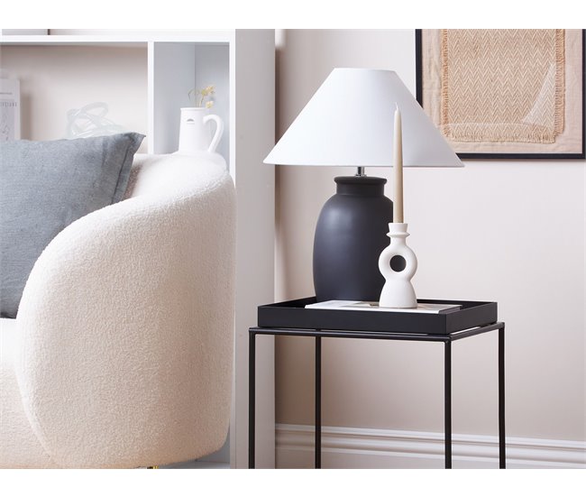 Beliani Candelabro SPARTA Branco/ Bege