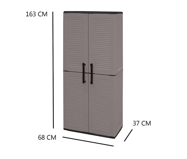 Armário exterior em PVC Cinza