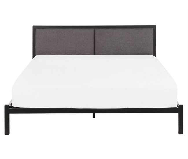 Beliani Cama com estrado Aço CLAMART 167x210 Bege