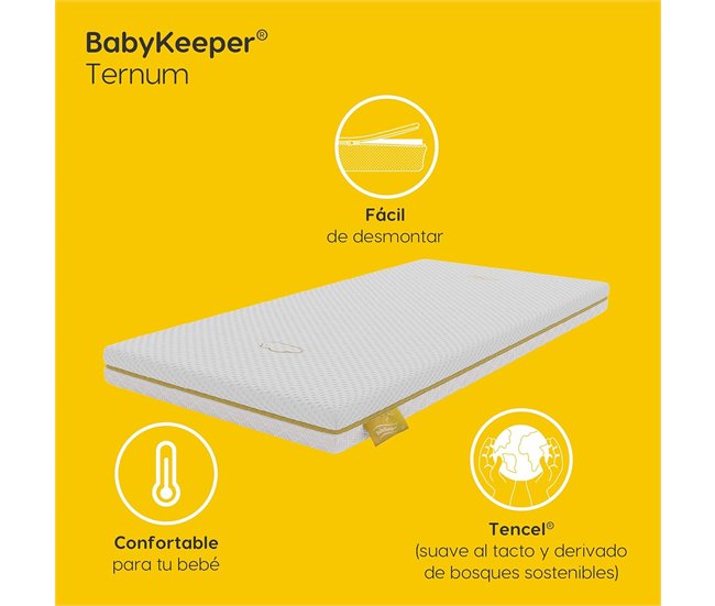 Cama infantil tipi Apache Wonderland Nat + Colchão Ternum Madeira