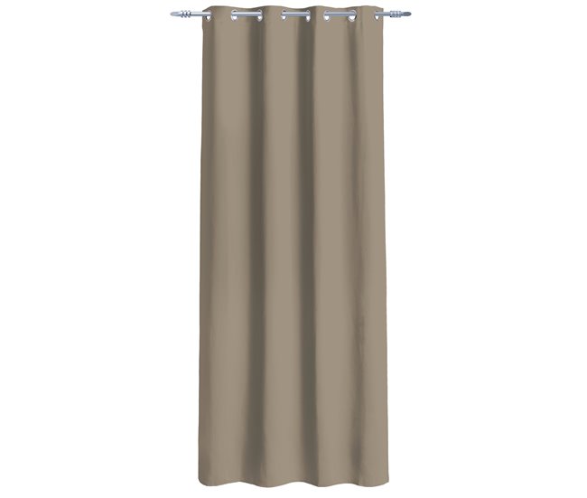 Cortina de rede de poliéster NENI 135x260cm Topo