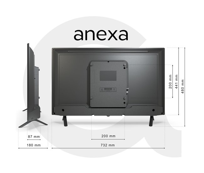 Televisor Smart TV 32 polegadas - anexa SMART32C01HG Preto / Cinza