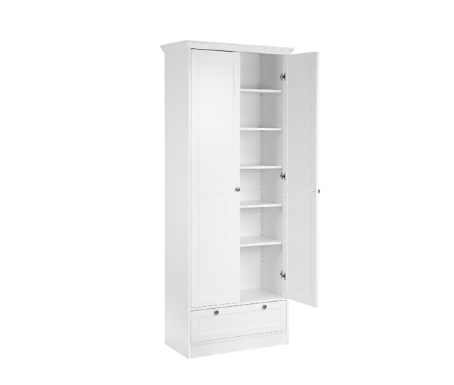 Roupeiro LAU portas batentes 80x200cm branco Branco