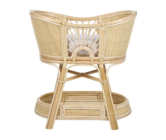 Beliani Berço Rattan/vime LAGRASSE Natural