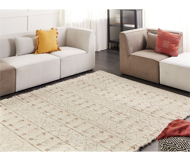 Beliani Entrelaçado SANAO 200x300 Bege