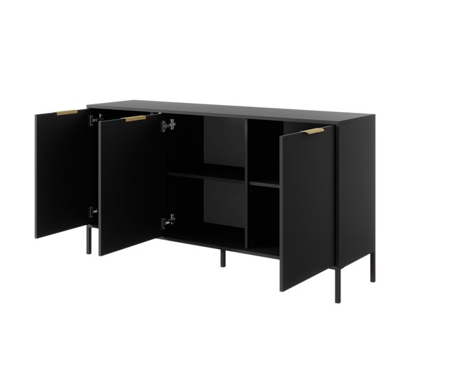 Aparador LARS 153 3D2S 40 Preto
