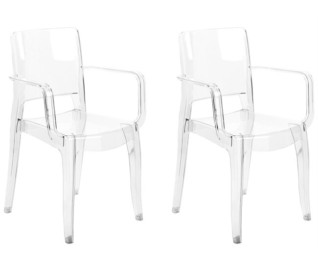 Beliani Cadeiras para eventos KENWOOD Transparente