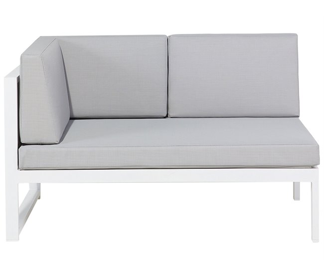 Beliani Conjunto lounge CASTELLA Cinza