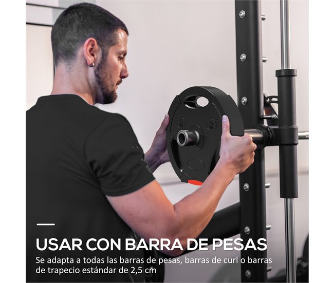 Conjunto de Discos de Pesos Polipropileno e Areia SPORTNOW Preto