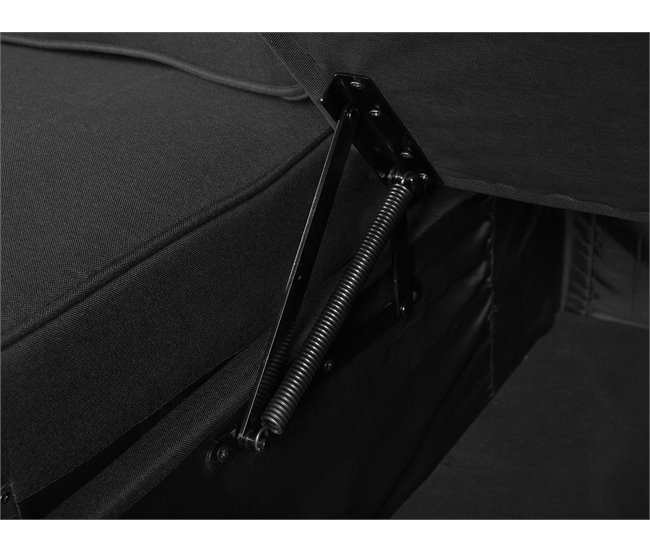 Beliani Sofá esquinero Poliéster NESNA Preto