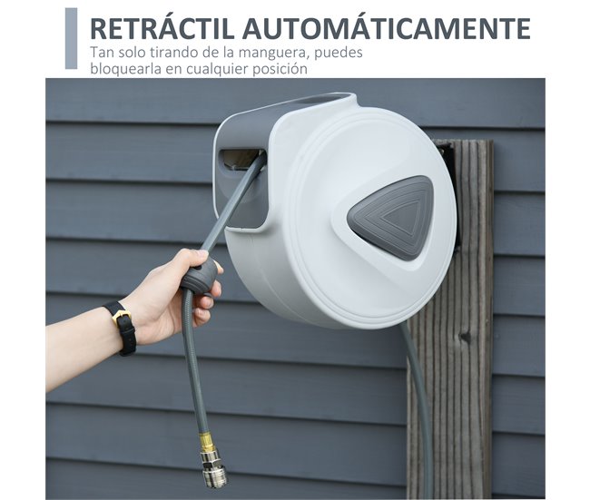 Carretel de Mangueira de Ar Comprimido PVC, PP DURHAND Cinza