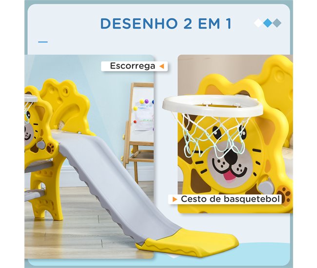 Escorrega para Crianças PE AIYAPLAY Amarelo
