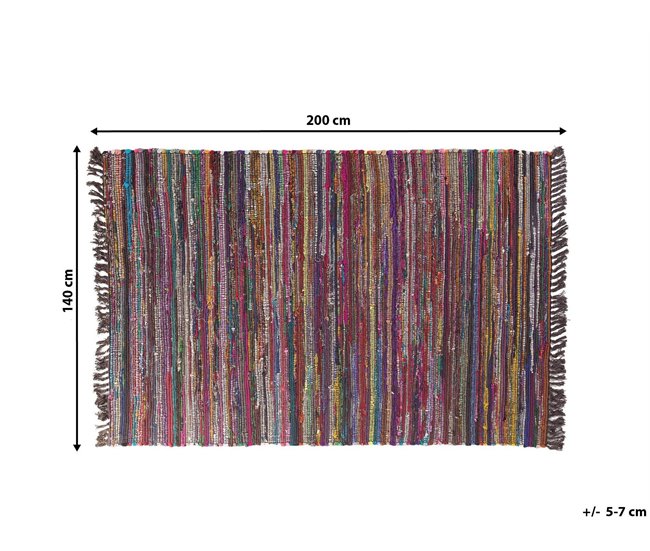 Beliani Entrelaçado DANCA 140x200 Cinza Escuro