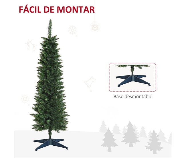 Árvore de Natal Metal, PVC, Plástico HOMCOM, casa - natal Verde