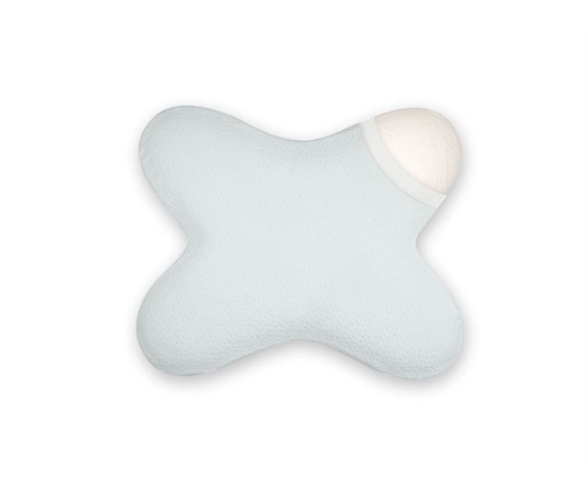 Almofada Borboleta Plana Viscoelástica Capa Algodão Branco