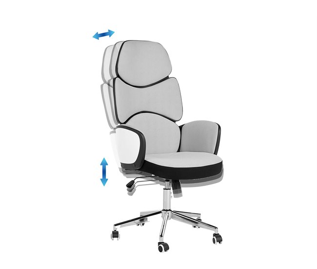Beliani Silla de oficina SPLENDID Cinza Claro