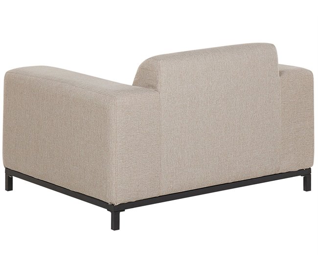 Beliani Conjunto lounge Poliéster ROVIGO Areia