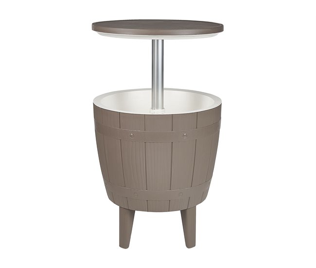 Beliani Mesa de jardim SILG 49x49 Cinza Escuro