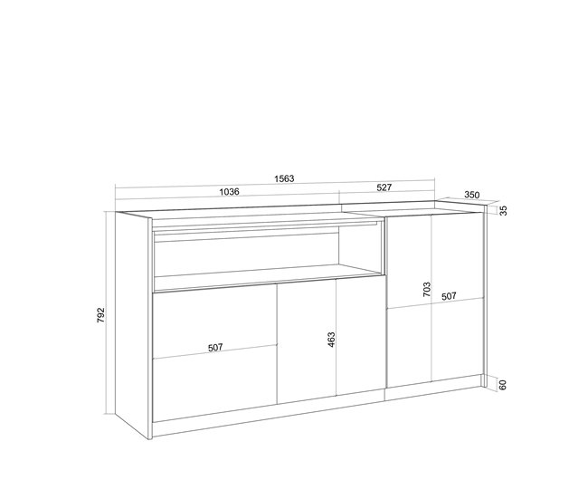 Aparador SOKKEL 156 Carvalho