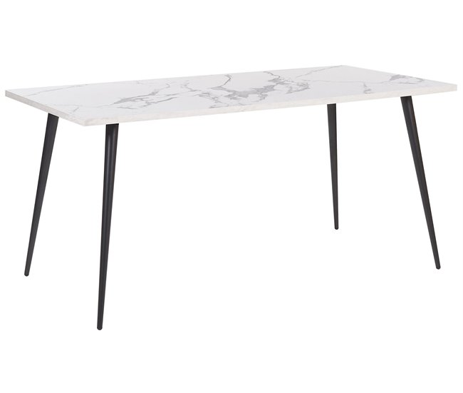Beliani Mesa de refeições para 4 pessoas SANTIAGO 80x160 Branco