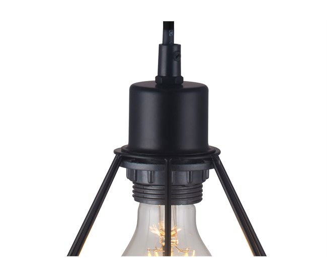 Candeeiro de teto JOHNY 10W E27 marca CONFORAMA Preto