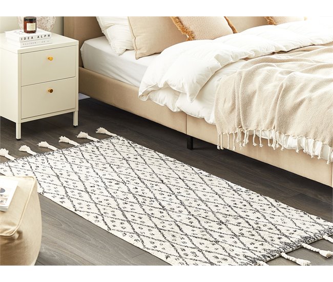 Beliani Pelos curtos AGADIR 80x150 Branco/ Bege