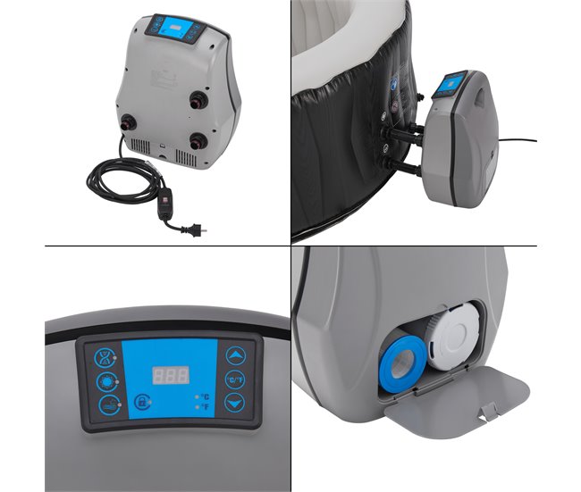 Banheira de hidromassagem insuflável Carbone 3 pessoas [pro.tec] Preto