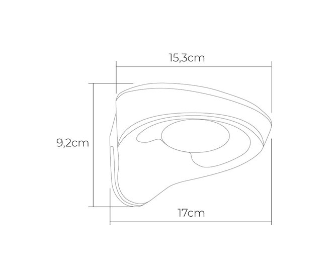 Aplique LED 31852 Preto