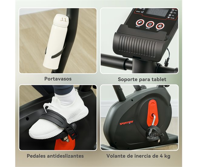 Bicicleta Estática Aço e ABS SPORTNOW Preto
